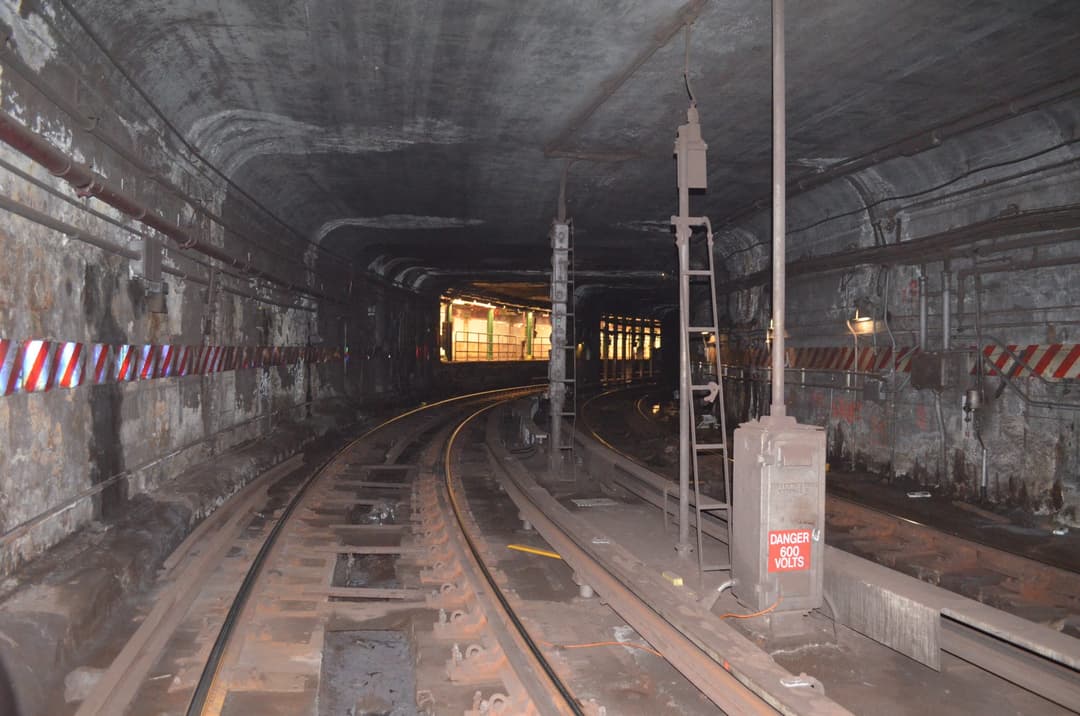 The first view of the station as we exit the pitch darkness