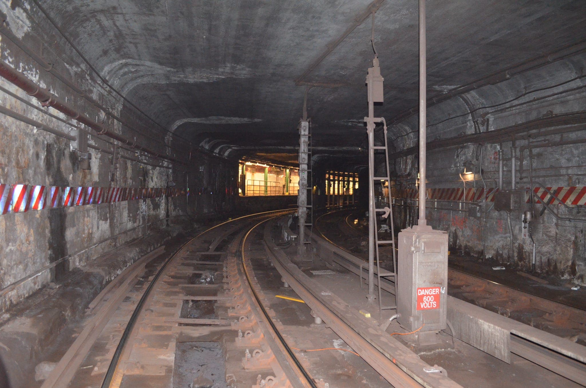 The first view of the station as we exit the pitch darkness